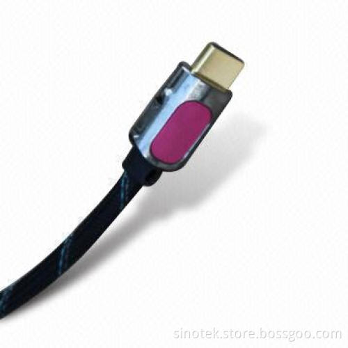 HDMI Cable with Metal Shell, Protective Sleeve and Logo Plate Materials